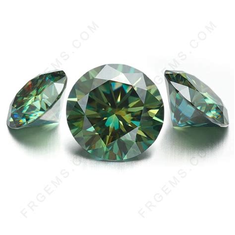 Loose Moissanite Green Color Round And Green Color Moissanite Gemstones