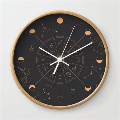 Wall Clock Light Wall Clocks Moon Phases Astronomy Mystic Smith