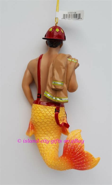 December Diamonds Back Draft Fireman Merman Ornament Brand New In