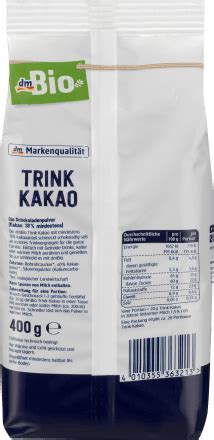 dmBio Kakao Trink Schokolade 400 g dauerhaft günstig online kaufen