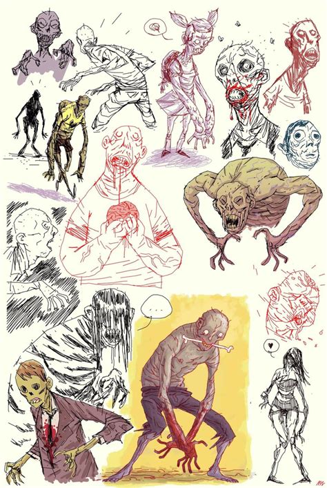 Zombie Sketchdump By Marklaszlo666 On Deviantart Zombie Art Art