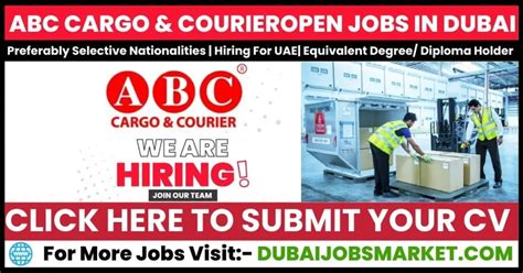 Abc Cargo Courier Walk In Interviews Dubai Jobs Market