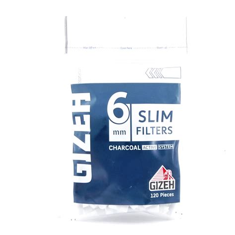 Gizeh Cigaretov Filtre Slim Charcoal Active Mm Ks Za