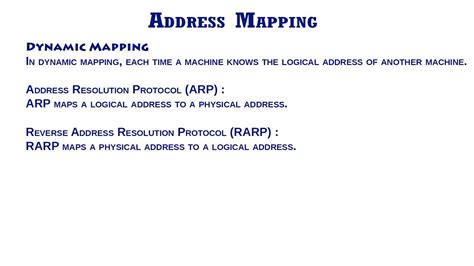 Address Mapping Youtube