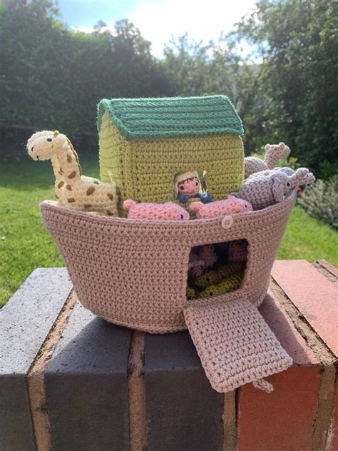 Noahs Ark And Animals Crochet Pattern Etsy Noahs Ark Animals Fun