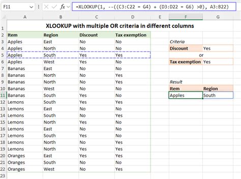 Excel Xlookup With Multiple Criteria