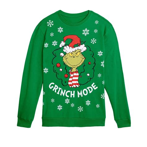 Dr Seuss Grinch Mode Unisex Xmas Sweatshirt Ugly Christmas