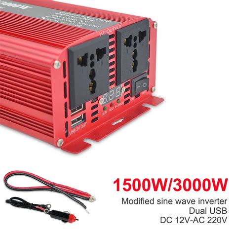 Onduleur De Puissance Portable Pour Voiture 2 USB 10000 W 10000 Watt