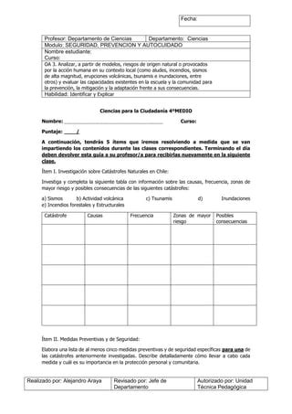 Gu A Evaluada Desastres Socionaturales Docx