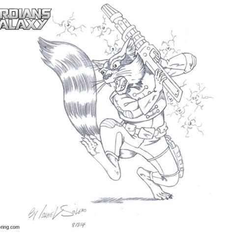 Guardians Of The Galaxy Rocket Coloring Pages Coloring Pages