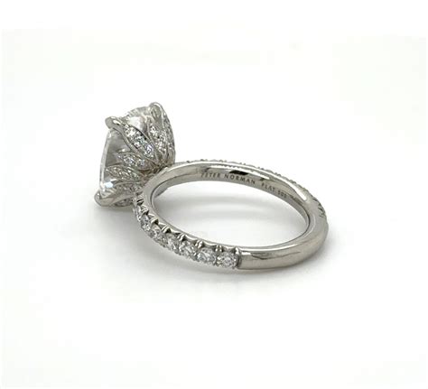 Elongated Cushion-Cut Engagement Ring with Floral Setting | Peter Norman