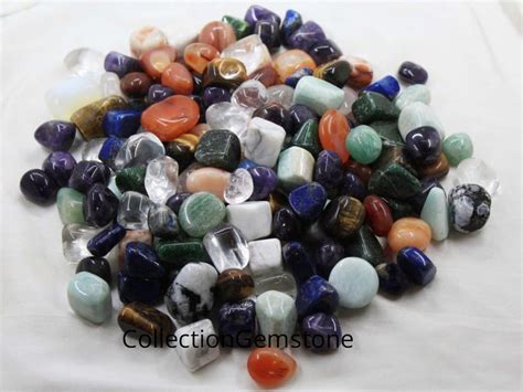 135102550 Pieces Natural Mix Gemstone Tumble Lots Crystal Tumble