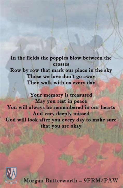 Remembrance Day Poems – Mount St Mary's