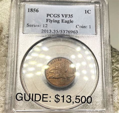 1856 Flying Eagle Cent Pcgs Vf35