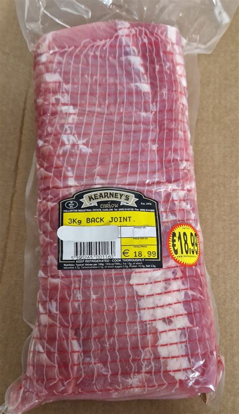 Kg Premium Back Bacon Kearney Meats