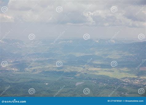 Beautiful Nature of the Mountain View from Above in the Sky with Clouds ...