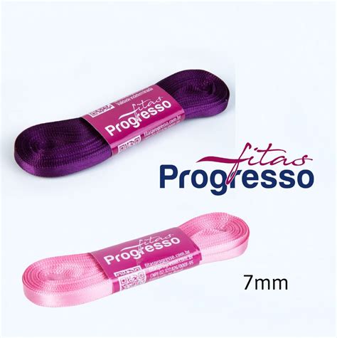 Fita Cetim Simples Progresso 7mm CF001 10 Metros