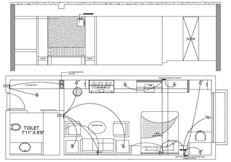 Electrical Layout X Hotel Room Plan Is Given In This Autocad