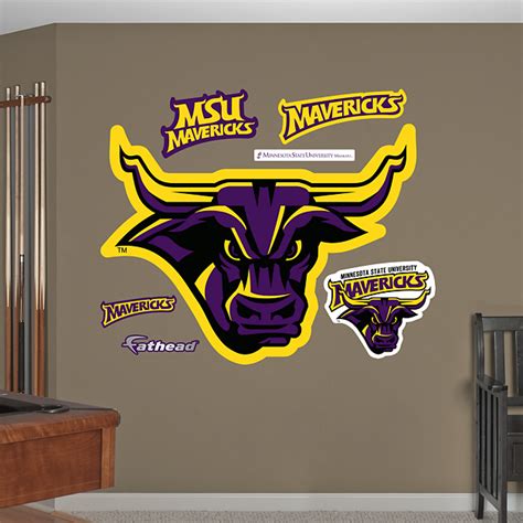 Minnesota State Mavericks Logo Wall Decal | Shop Fathead® for Minnesota ...