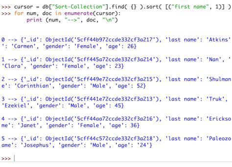 How To Sort Mongodb Documents In A Collection Using Python Objectrocket