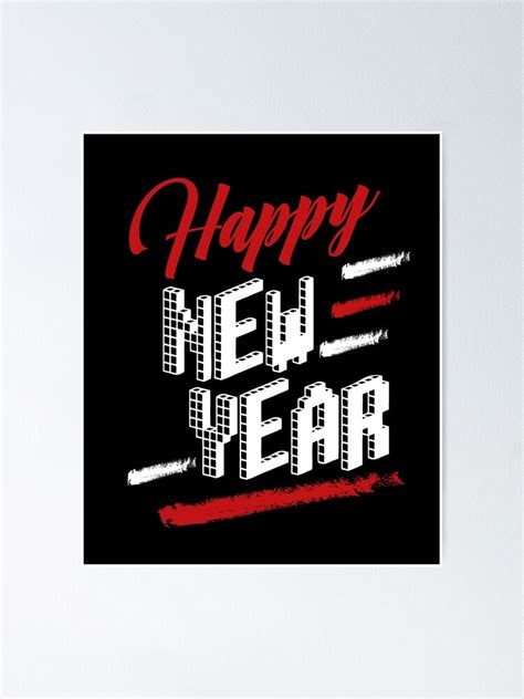 Happy New Year Poster For Sale By Smiles Redbubble