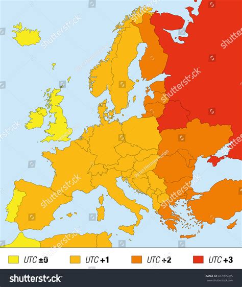 Time Zones In Europe Map