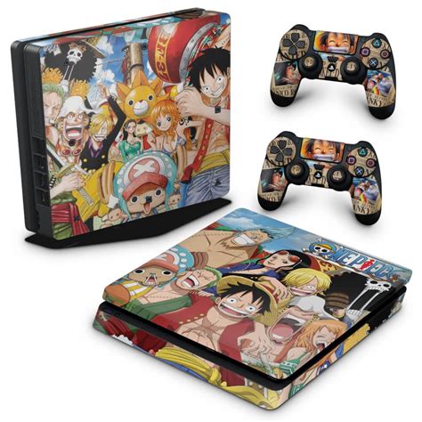 Skin PS4 Slim Adesivo One Piece Submarino