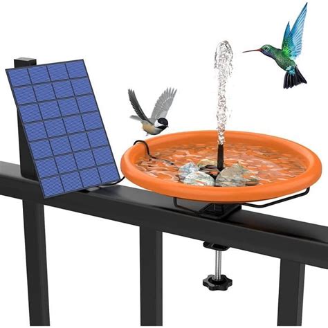 Aisitin Bain D Oiseau Fontaine Solaire Exterieure Jardin Ensemble