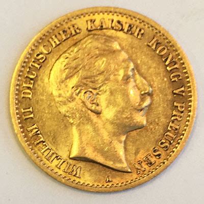 Deutsches Reich Mark Gold Kaiser Wilhelm Ii Von Preussen