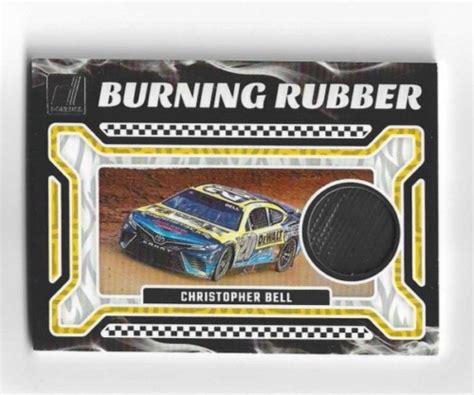 2024 Donruss Racing CHRISTOPHER BELL Burning Rubber Race Used Tire BRM