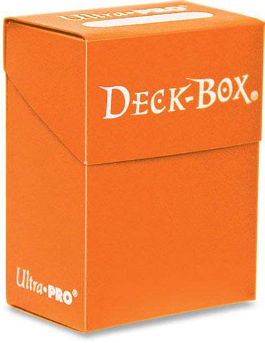 Ultra Pro Solid Color Deck Box Orange Supplies Deckboxes