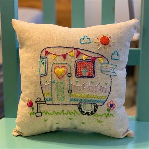 Retro Camper Hand Embroidery Pattern PDF Pattern Summer Etsy