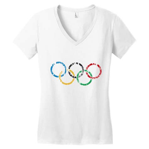 Custom Olympic Rings Women S V Neck T Shirt By Şen Artistshot