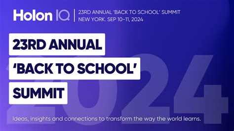 23rd Annual Back To School Summit