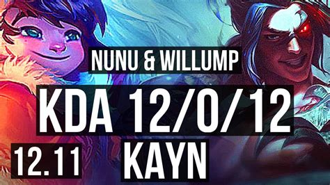 Nunu Vs Kayn Jng 12012 Rank 1 Nunu Legendary Rank 10 Euw