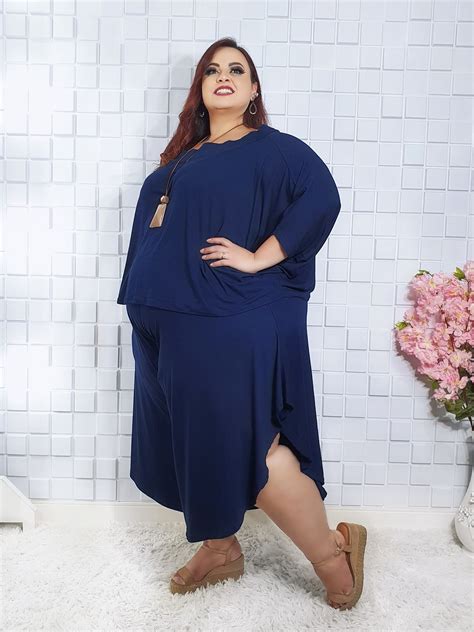 Conjunto Feminino Andrea Plus Size Loja Lafa Moda Plus Compre Moda