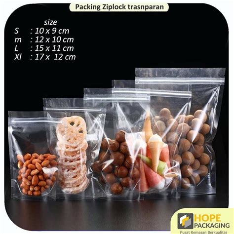 Jual Plastik Standing Pouch Uk 10x9 12x10 15x11 17x12 Cm Bening