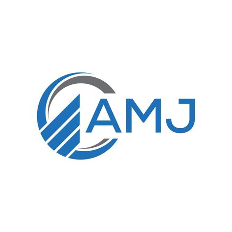 Amj Flat Accounting Logo Design On White Background Amj Creative