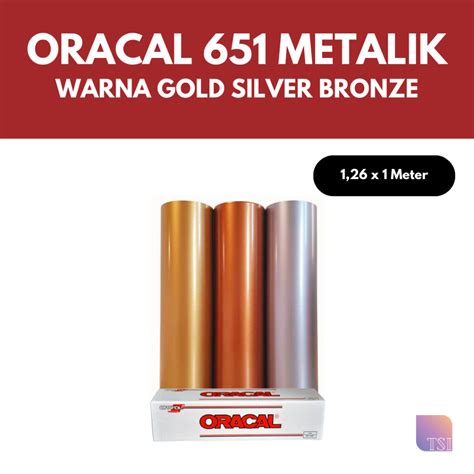 Jual Oracal Stiker Metalik Silver Gold Copper Meter