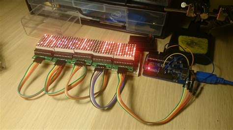 Scrolling text with Arduino Uno and MAX7219 Led Matrix – Devacron.com