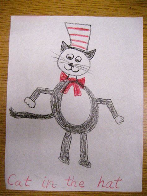 Cat and the Hat guided drawing | Dr seuss crafts, Kindergarten kids ...