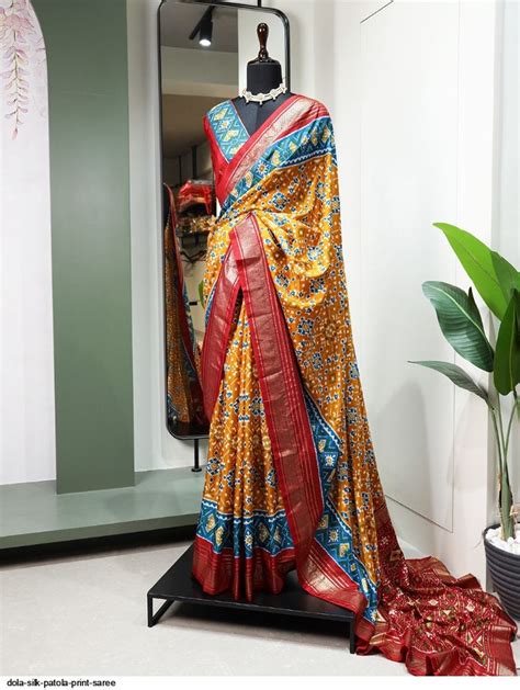 Dola Silk Patola Print Saree