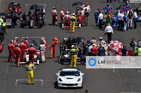 24 May 2015 Indianapolis Indiana USA Pre Race Grid Front Row Simon