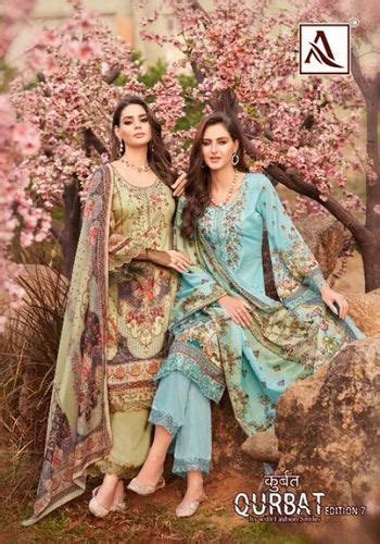 Alok Suit Qurbat Vol 7 Pakistani Heavy Cotton With Fancy Embroidery