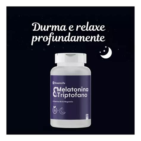 Melatonina E Triptofano 30 Cápsulas Vitamina B6 Suplemento