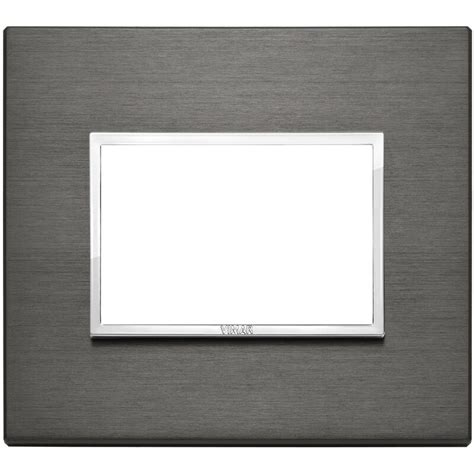 Placca Vimar Eikon Evo 3 Moduli Grigio Lava 21653 03