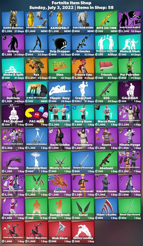 iFireMonkey on Twitter: "🛒 #Fortnite Item Shop ⏰ Sunday, July 3, 2022 💚