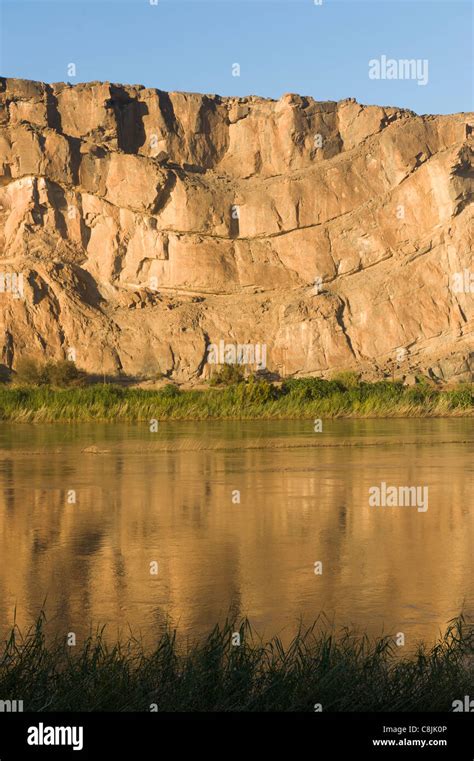 Geological Fold In A Rock Formation With Layers At Oranje River Border