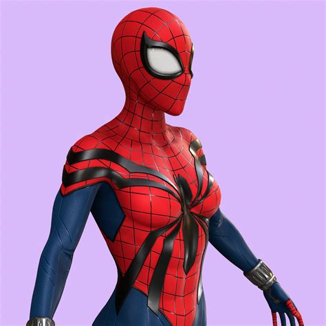 Artstation Spider Girl May Parker Game Assets