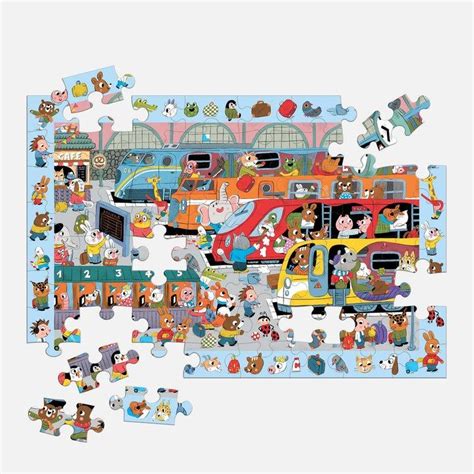 Search Find All Aboard Train Station 64 Pieces Mudpuppy Puzzle